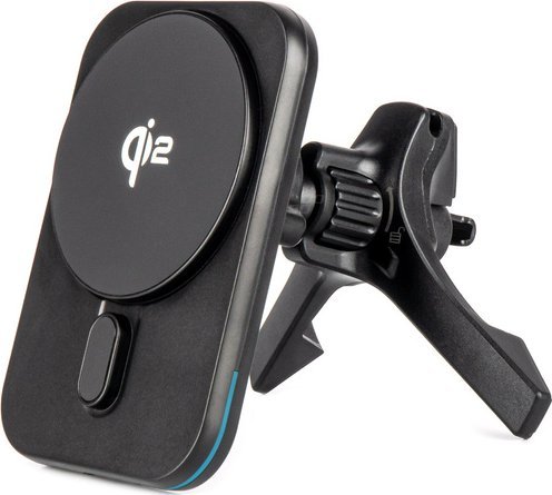 Magnetinis belaidis automobilinis įkroviklis Qi2 15W – prie ventiliacijos/prietaisų skydelio AMIO-04180