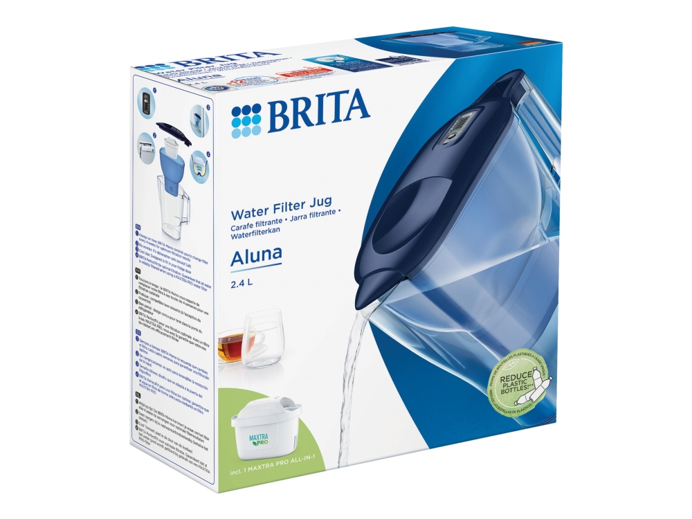 Brita Aluna Vattenfilterkanna - 2,4 L - Blå | Köksutrustning - Vattenfiltrering - Vattenfiltreringskanna | GameStuff
