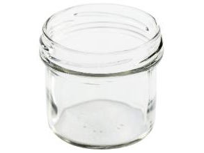 Patentglas To-Glas Sturz 125 Ml Ø66xh58mm Ohne Deckel Glas, 48 Stück/Karton