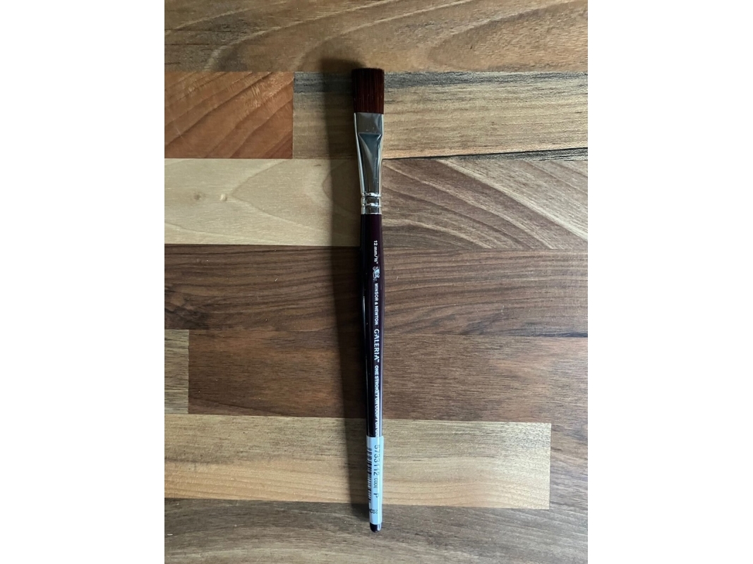 Winsor & Newton - Galeria Akryl Pensel - Kort - One Stroke - 12 Mm