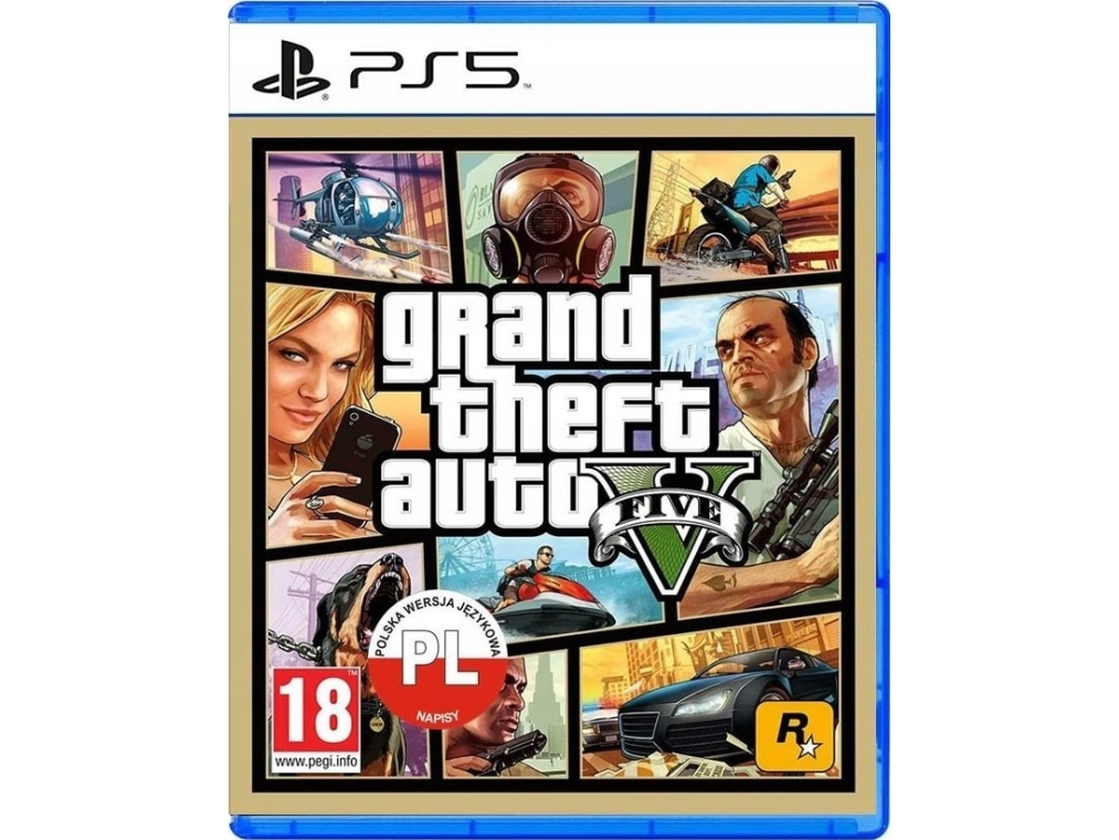Take-Two Interactive Grand Theft Auto V, PlayStation 5, Multiplayer-tilstand, M (moden), Fysiske medier