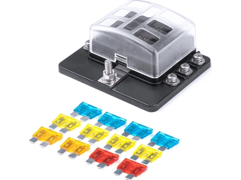 AMiO Keramisk sikringsboks 6 udtag + sikringer amio-03039