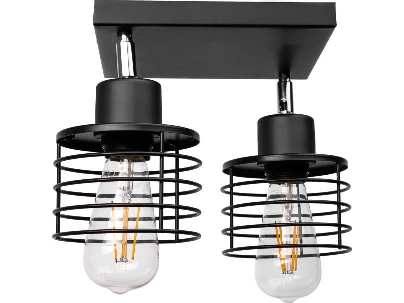 Pendelarmatur Orno Isla Vagg Och Takarmatur Max. Effekt 2x60w E27 Svart Fyrkantig Sockel