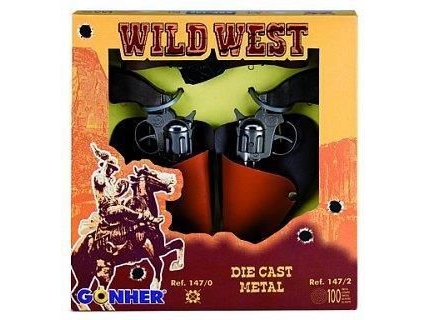 Cowboy Revolver Mit Holster 2 Stück Gonher 147/0