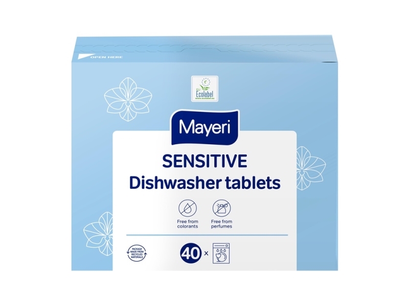 Dishwasher Tablets Mayeri Sensitive, 40 Pcs
