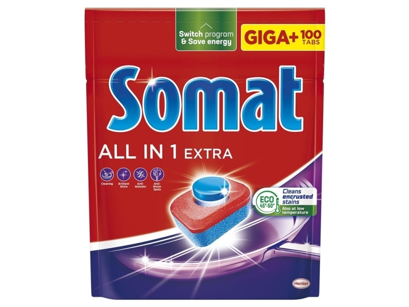 Dishwasher Tablets Somat Extra, 100 Pcs