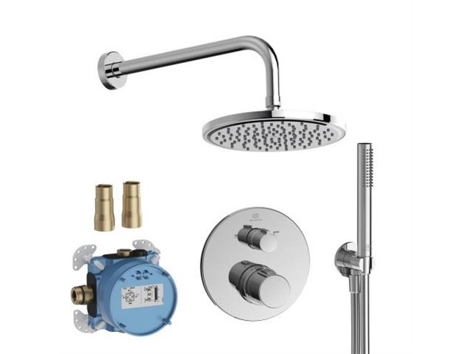 IDEAL STANDARD Ceratherm T100 infälld uppsättning med takdusch, handdusch och infälld låda | VVS Artiklar - Badrum - Duschset & Tillbehör | GameStuff