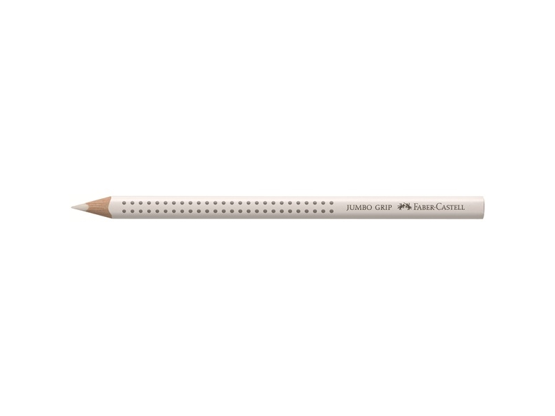 Faber-Castell Jumbo Grip - Farvet Blyant - Hvid - 3.8 Mm