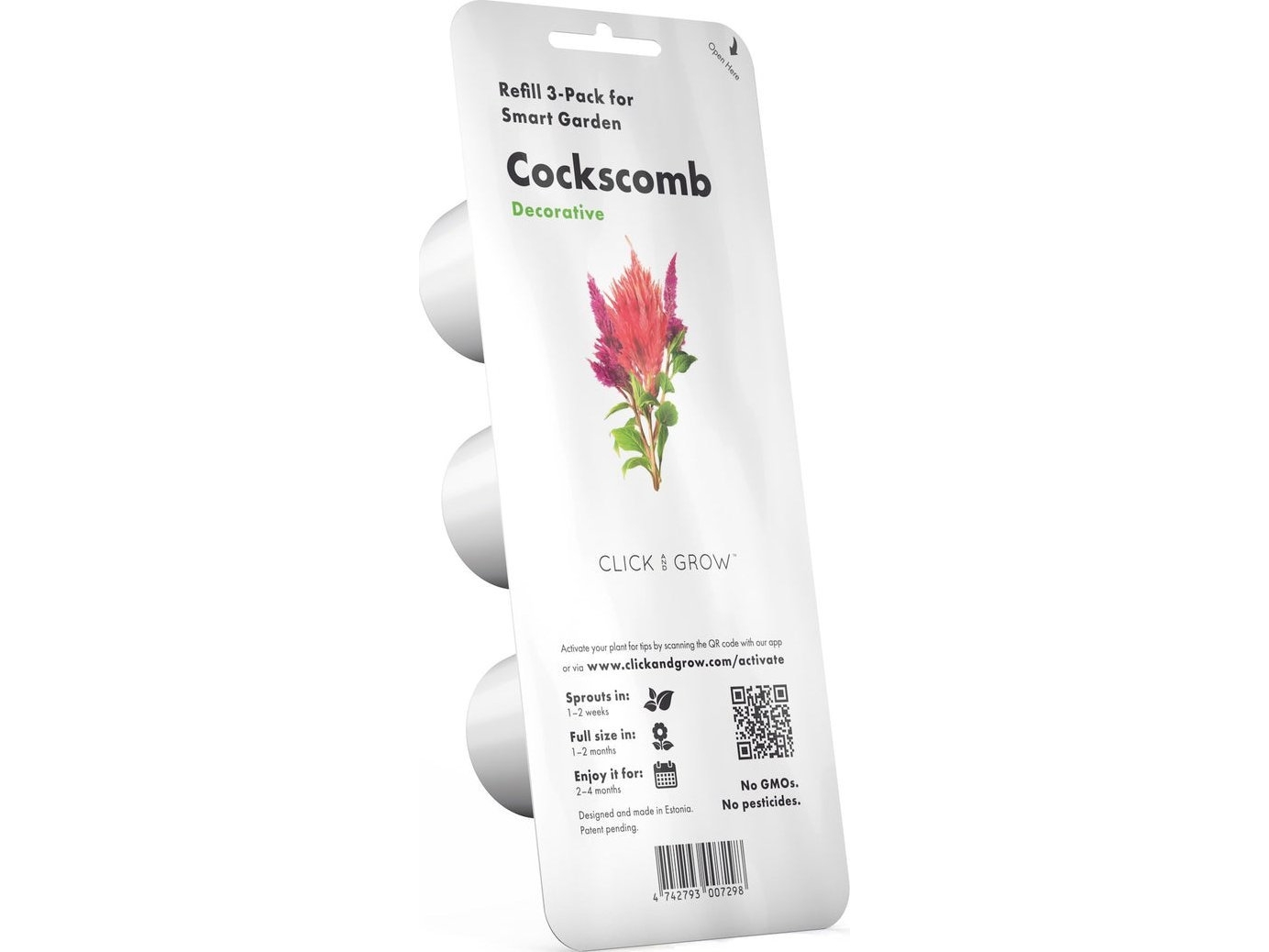 Click & Grow Grow Smart Garden Refill 3-pack - Cockscomb - Red | Trädgården - Jord & Växter - Frön & lök | GameStuff