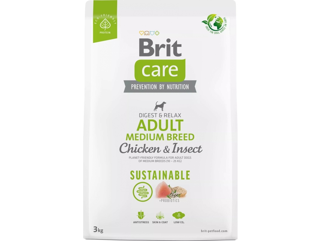 Brit Care Dog Sustainable Adult Medium Breed - Chicken & Insect