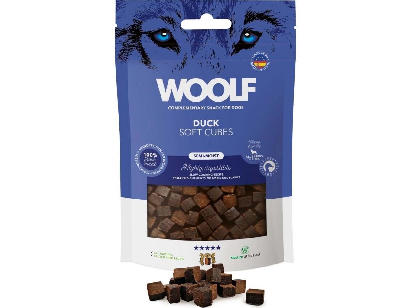 WOOLF Woolf Soft Cubes Monoprotein Duck 100 g | Sällskapsdjur - Hund - Hundgodis | GameStuff