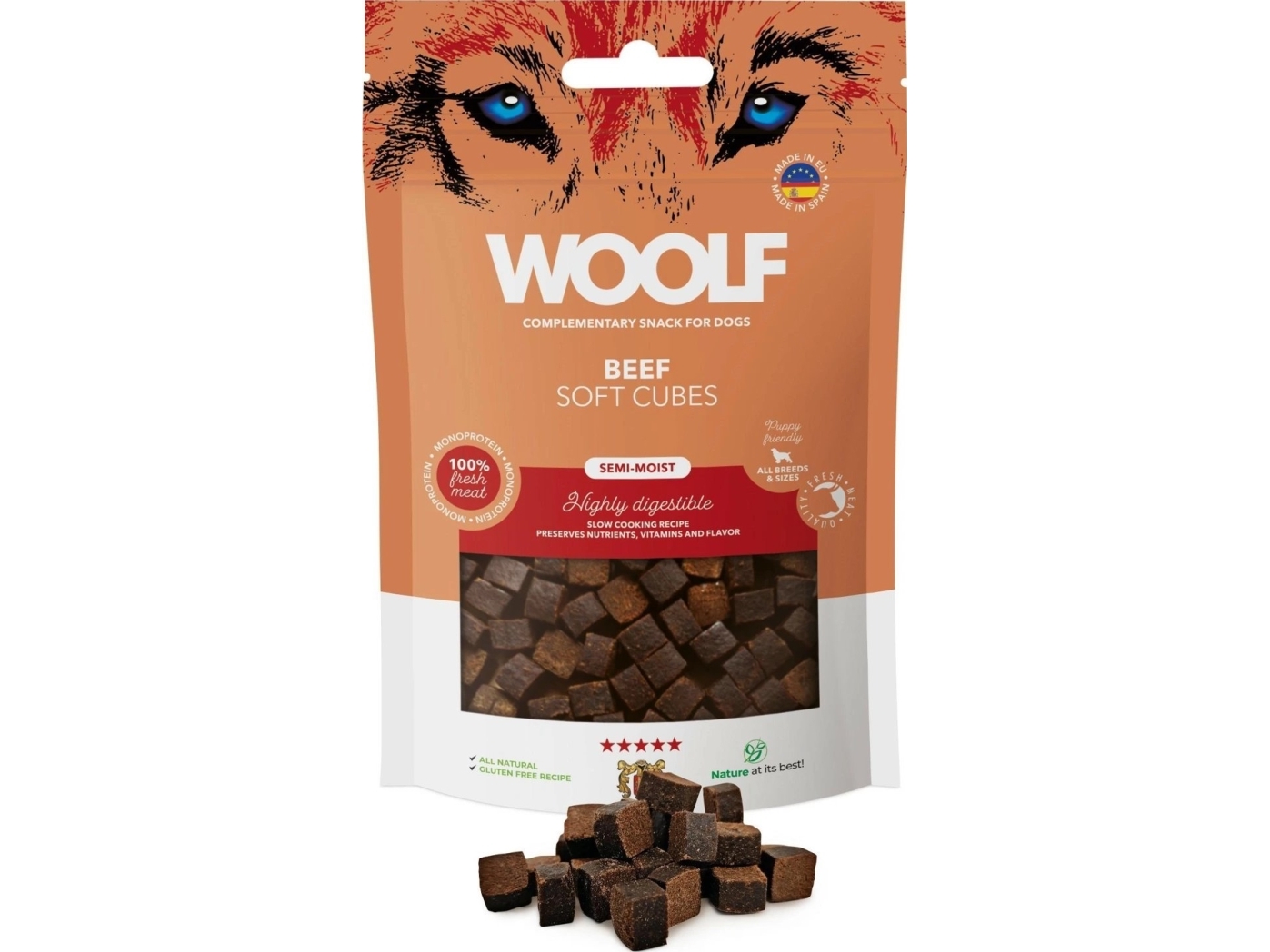 WOOLF Woolf Soft Cubes Monoprotein Beef 100g