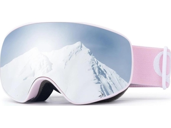 Baby Professor Qunature Pink Children's skiing goggles (medium/large children's version)