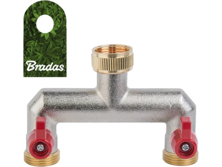 Bradas Verteiler 2-Wege Mit Ventilen Gw 3/4 Auf 2X Gz 3/4 Br-3034 Bradas 4641