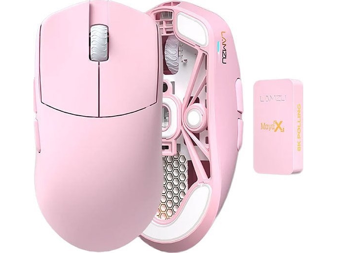 Lamzu Maya X Wireless 8K Light Rožinė (Rožinė) Belaidė Žaidimų Pelė
