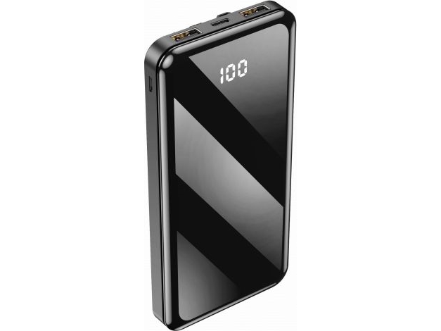 TelForceone Forever Power Pack TB-411 ALLin1 10000 mAh kaapeleilla USB-C + Lightning + microUSB musta