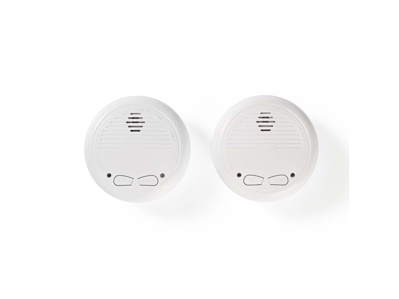 Nedis DTCTSC10WT2, Provtagningsdetektor, Kabel & Trådlös, Vit, 85 dB, 10 År, Batteri