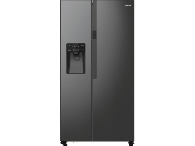 Gorenje NRR9185ESBXL, Fristående, Amerikansk dörr, Svart, LED, R600A, Glas | Vitvaror - Kyl & Frys - Side-by-Side | GameStuff
