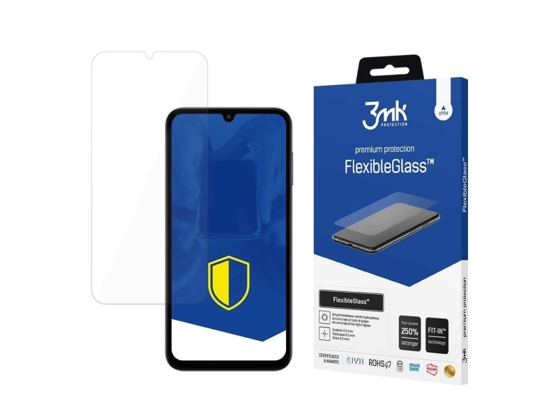 3Mk Flexibleglass, Samsung, Galaxy M15 5G, Anti-Bakteriel, Slagbestandig, Ridseresistent, Splintfri, Transparent, 1 Stk