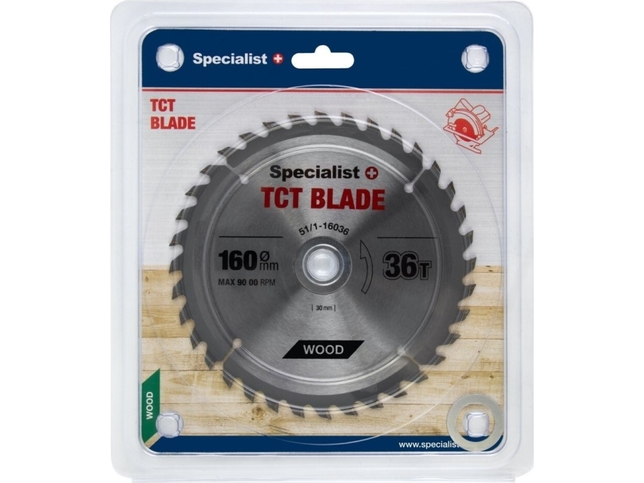 Specialist+ Tct Blade, 160X36tx30/20/16 Mm