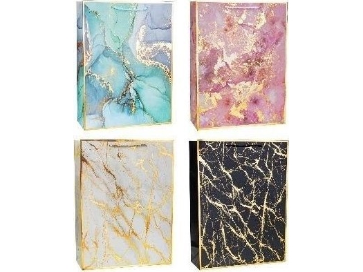 Rozette Handtasche Lux Marmor Groß Mix Rozette