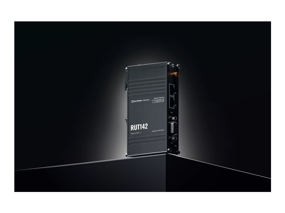Teltonika Industrierouter Rut142 Wifi 4, Rs232, 2X Rj45 100 Mbit/S, Ip30, Wi-Fi 4 (802.11N), Einzelband (2,4Ghz), Ethernet/Lan, Schwarz, Industrielle