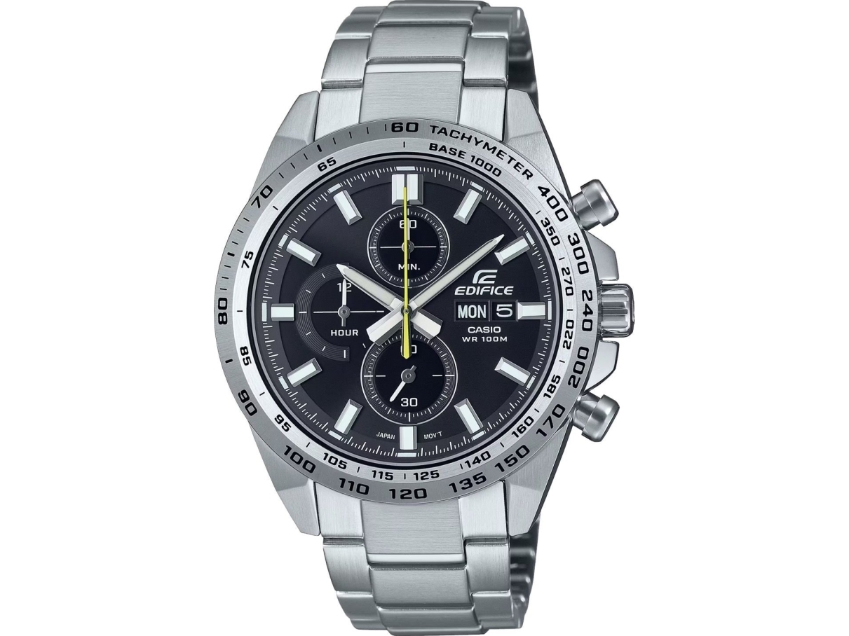 Casio Herrenuhr Casio Sports Chronograph Schwarz Silber