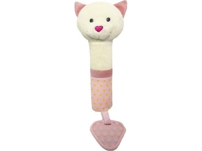 Tulilo - Spielzeug Mit Sound Pinker Teddybär Mit Herz-Nase 17 Cm