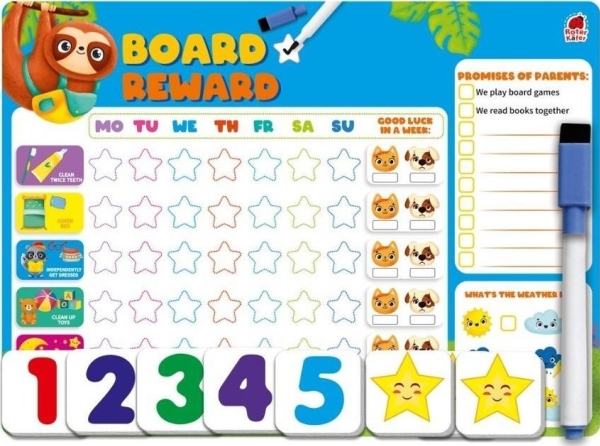 Magnetisk motivationstavle med tusch