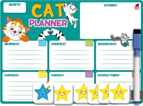 Magnetic board planner with marker | Skola & Hobby - Festdekorera - Klistermärken | GameStuff