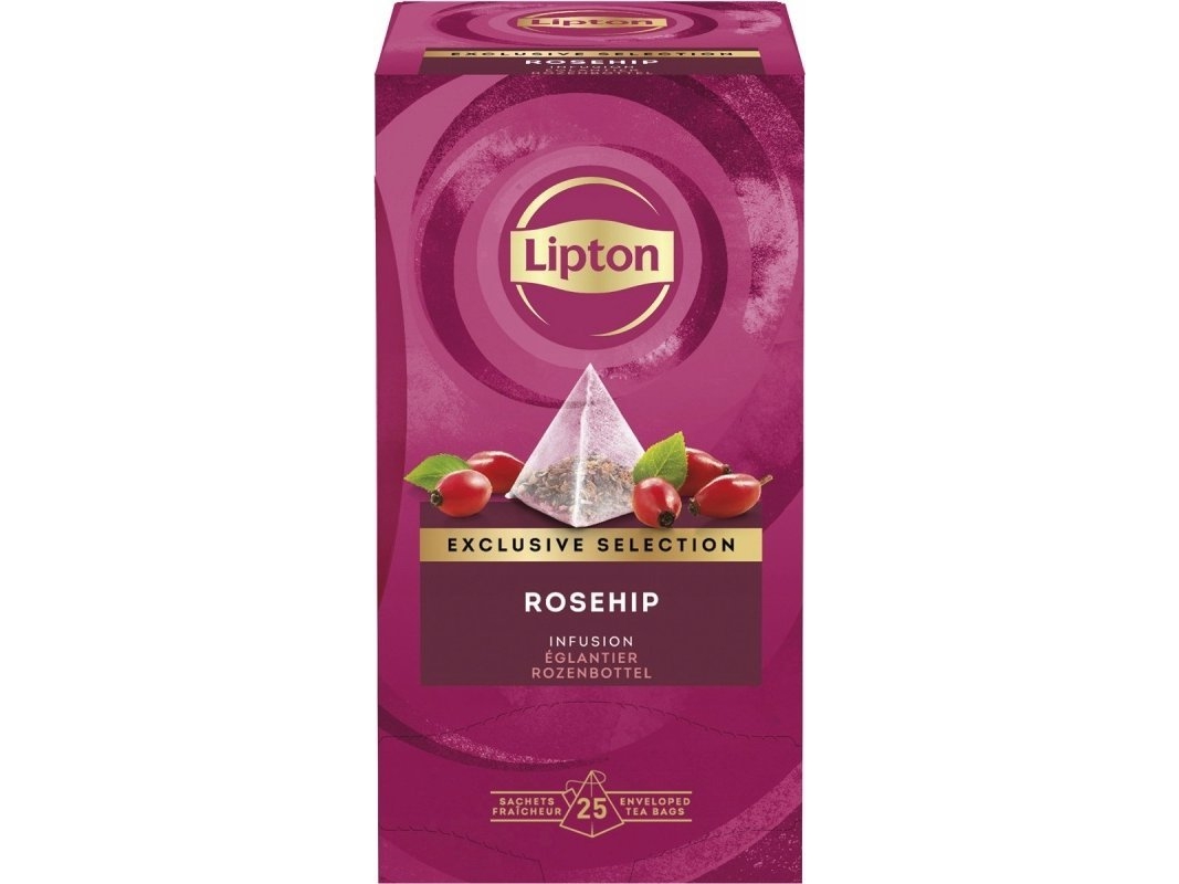 Lipton Herbata Exclusive Selection O Smaku Dzikiej Róży, Piramidki, 25 Kopert