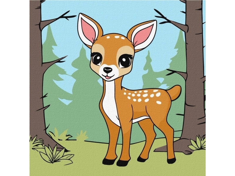 Painting by numbers- Magic Deer Kids 25x25cm