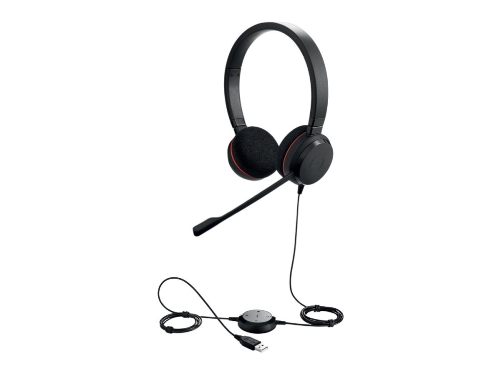 Jabra Evolve 20, Langallinen, 150 - 7000 Hz, Toimisto/puhelukeskus, 132 g, Kuulokkeet, musta