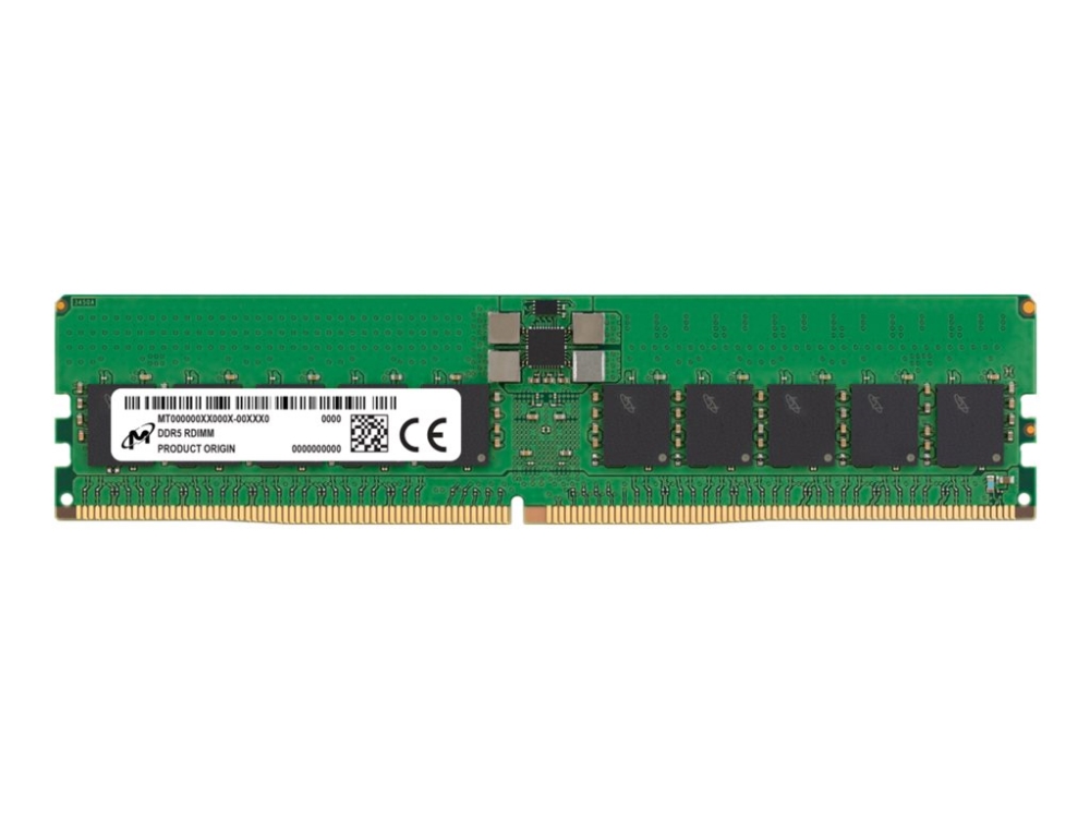 Micron - Ddr5 - Modul - 32 Gb - Dimm 288-Pin - 6400 Mhz / Pc5-51200 - Cl52 - 1.1 V - Registreret - Ecc - Grøn