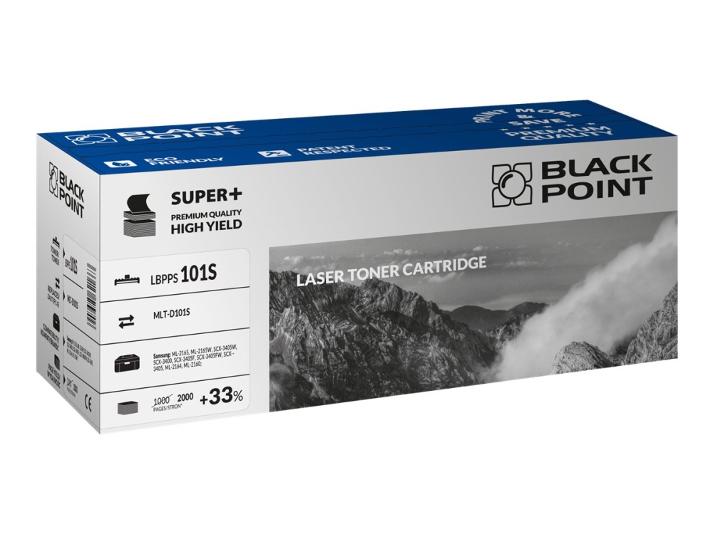 Black Point Super Plus Lång Livslangd Svart Kompatibel Tonerkassett Alternativ För: Samsung Mlt D101s För Samsung Ml 2160 2161 2162 21
