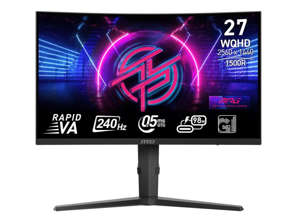 Msi Mpg 275cqrxfde Led Skarm Spel Böjd 27  " 2560 X 1440 Wqhd @ 240 Hz Rapid Va 400 Cd/m² 4000:1 Displayhdr 400 0.5 Ms 2xhdmi Di