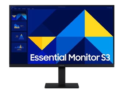 Samsung Essential S3 S24D304GAU - S30GD Series - LED-skærm - 24 - 1920 x 1080 Full HD (1080p) @ 100 Hz - IPS - 250 cd/m² - 1000:1 - 5 ms - HDMI, VGA - sort