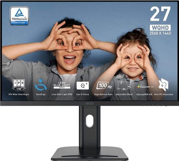 Msi Pro Mp273qp E2 68 6 Cm 27  " 2560 X 1440 Pixlar Wide Quad Hd Led 1 Ms Svart