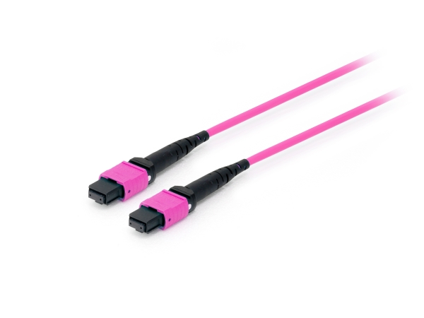 Equip 25555317Mtp/Mtp Multi Mode Trunk Fiber Patch Cord, Om4, Typ-A, 50/125Mμ, 3M, Rosa/Schwarz