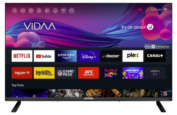 Dyon 32 Vx, 81,3 Cm (32"), 1366 X 768 Pixel, Hd, Smart-Tv, Wlan, Schwarz