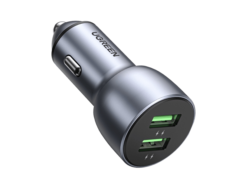 Charger Ugreen Car charger UGREEN CD213 QC 3.0, 2xUSB, 36W (gray)