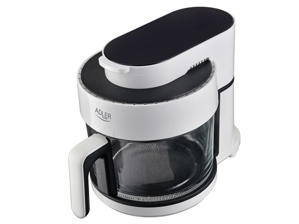 Adler Air Fryer-uuni lasikulholla | AD 6316 | Teho 1200 W | Tilavuus 3 L | Konvektio | Valkoinen/musta | Valkoinen/musta