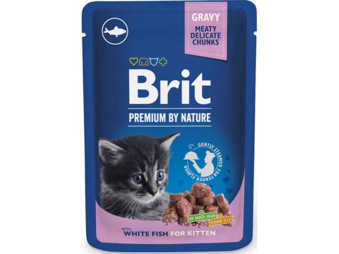 Brit BRIT CAT PREM.WHITE FISH KITTEN 100G SASZETKA 111835 637 | Sällskapsdjur - Katt - Kattmat | GameStuff