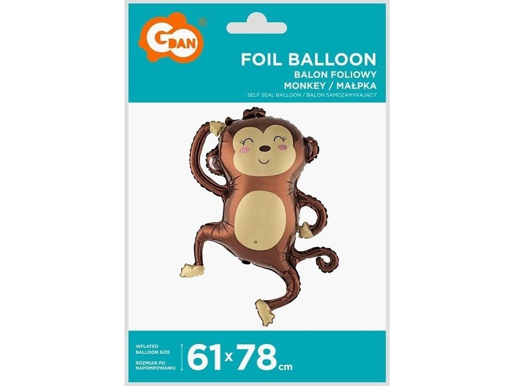 Folienballon Affe 61X78cm
