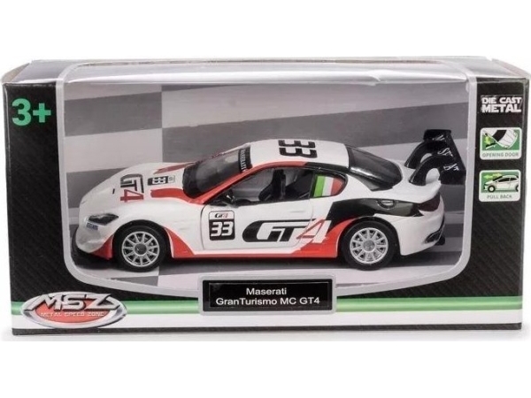 MSZ 1:43 Maserati GranTurismo MC GT4/67355A/white