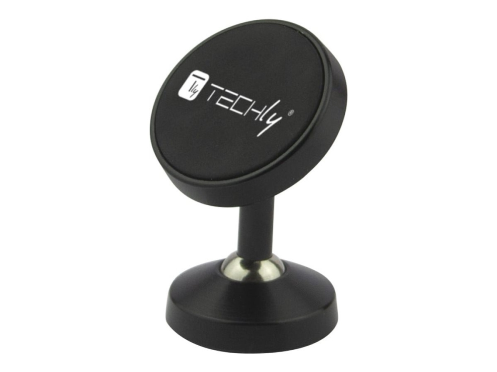 TECHly - Magnetholder for mobiltelefon, tablet - med selvklæbende base - sort
