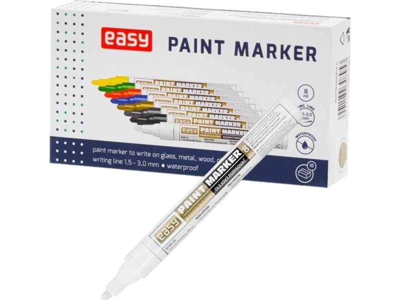 Oil Marker White 8.5Ml (10Pcs) Easy