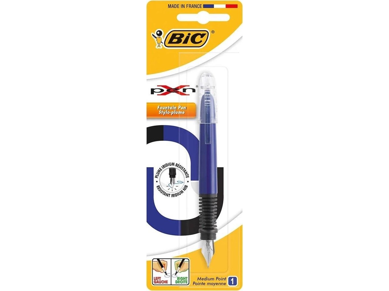 BIC X-pen Standard, Blandade färger, Iridium stål, Medium, Ambidextrous, 65 mm, 197 mm | Skrivredskap - Kulspetspennor & Reservoarpennor - Reservoarpennor | GameStuff