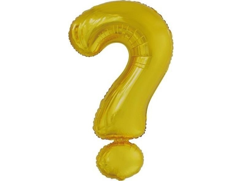 Party Deko Folienballon Schild ? Gold 53X86cm