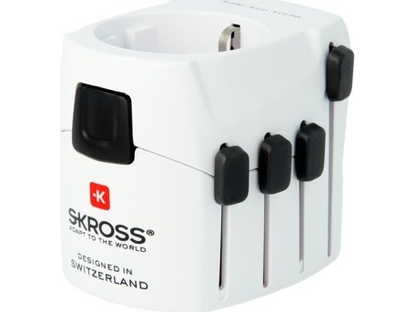Skross Pro, Universal, Universal, Typ C (Euro-Stecker), Typ E (Fr), Typ F, Typ B, Typ G (Vk), Typ I (Au), Typ J (Ch), Typ L (It), Typ N (Br), 100 – 2